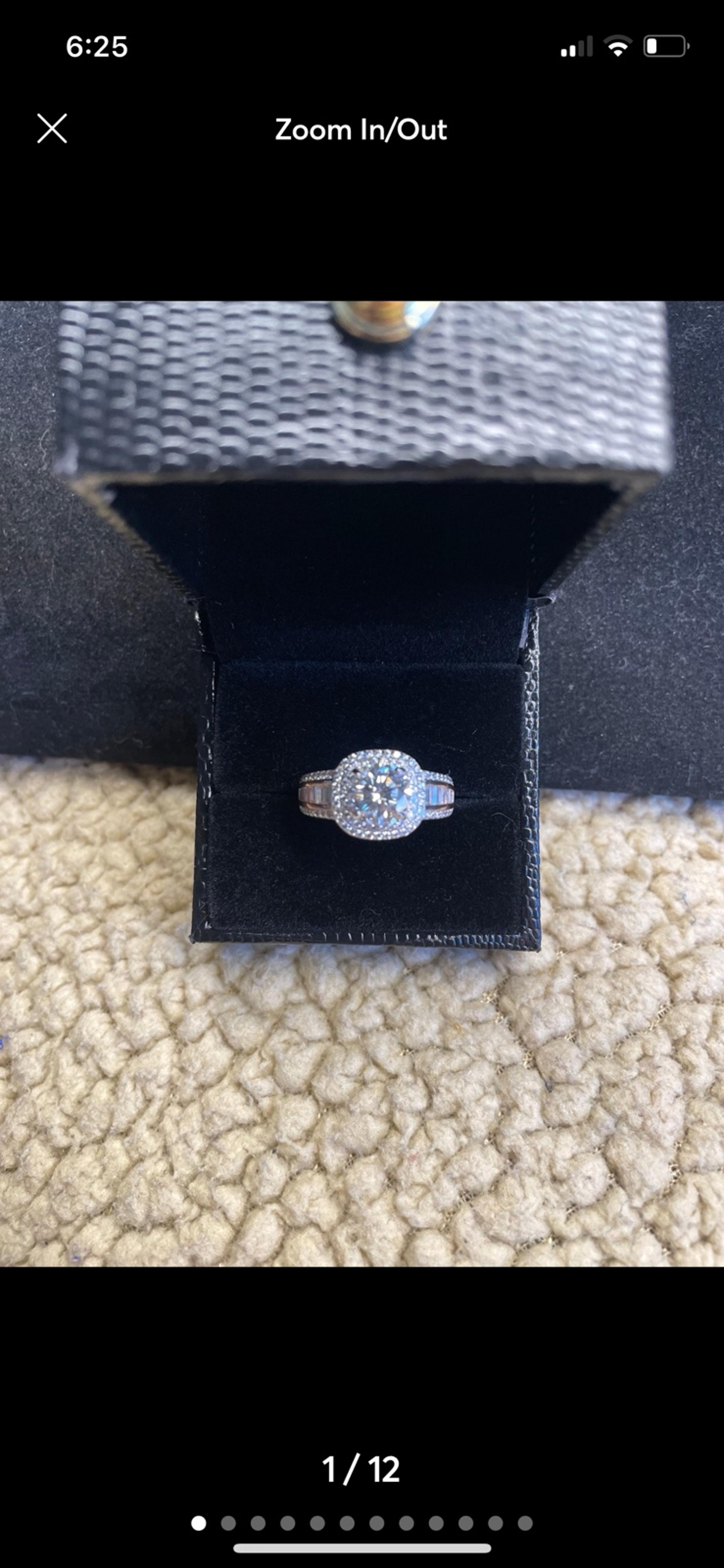 Stately Certified 1.20CT White Moissanite Diamond Ring 925 Size 9