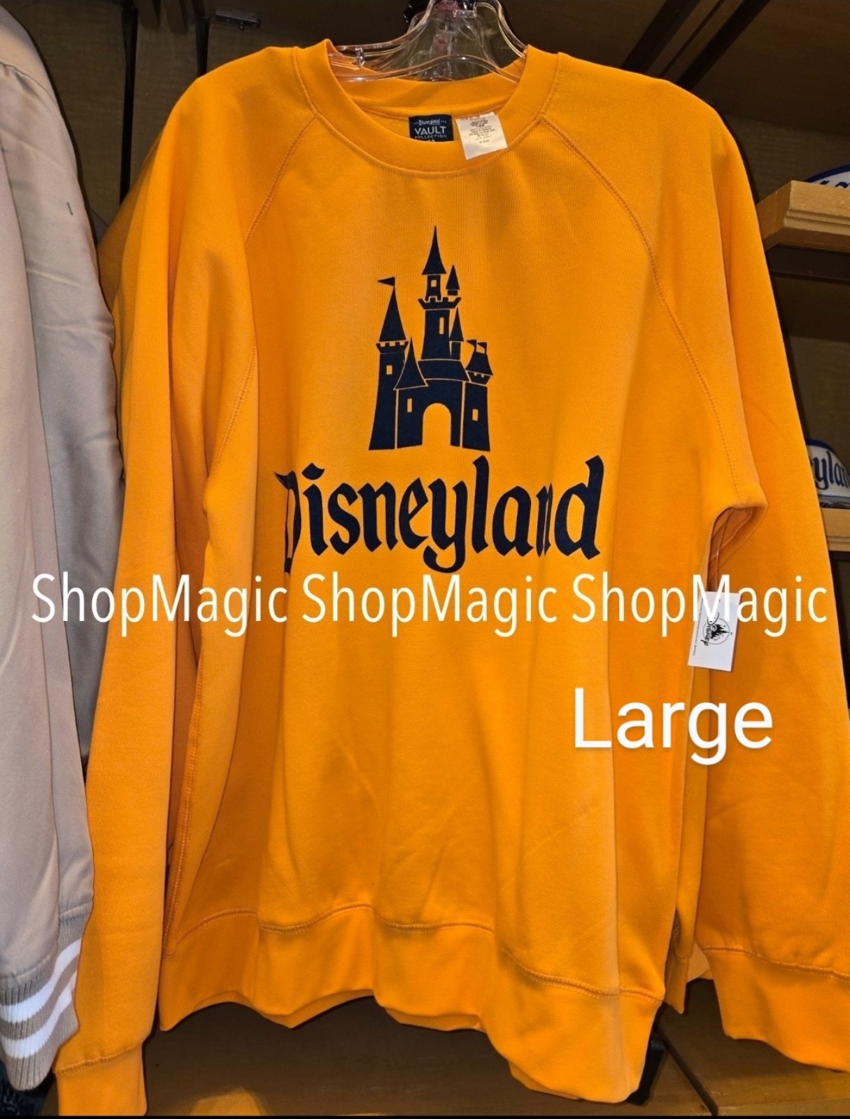 Disney Parks Disneyland 70th Celebration Vault Collection Orange PulloverSweater