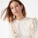 J. Crew XXL Ruffle Sleeve Top Fuschia Hot Pink Satin Crepe Feminine Coquette New