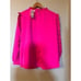 J. Crew XXL Ruffle Sleeve Top Fuschia Hot Pink Satin Crepe Feminine Coquette New