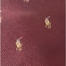 Vintage Maroon Ralph Lauren Tie with Gold Logo Pattern
