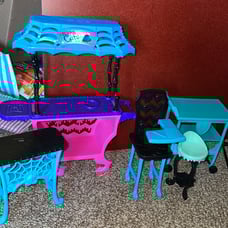 Large lot of monster high doll furniture