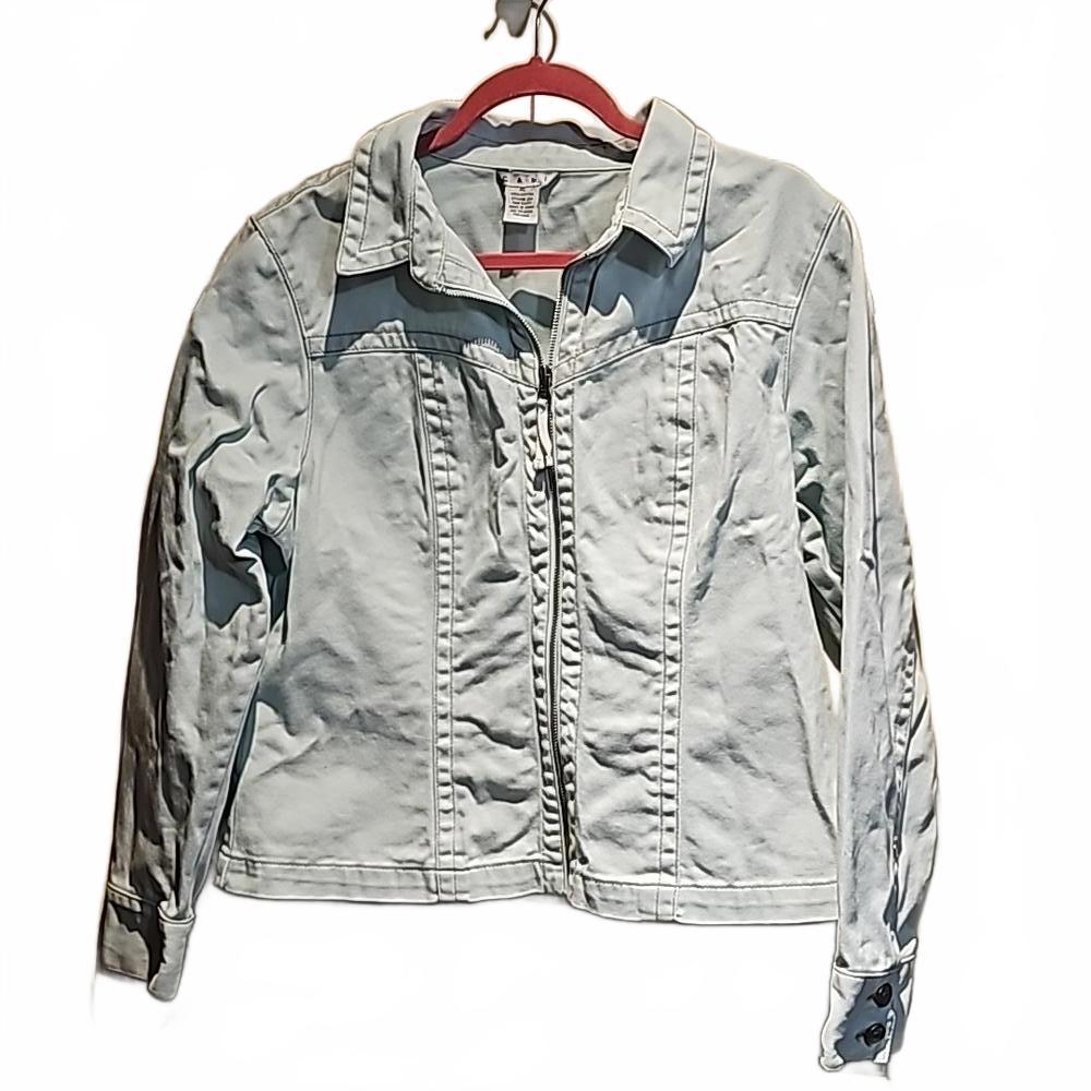 CAbi denim jacket. Mint color. Size XL. Western stitch style