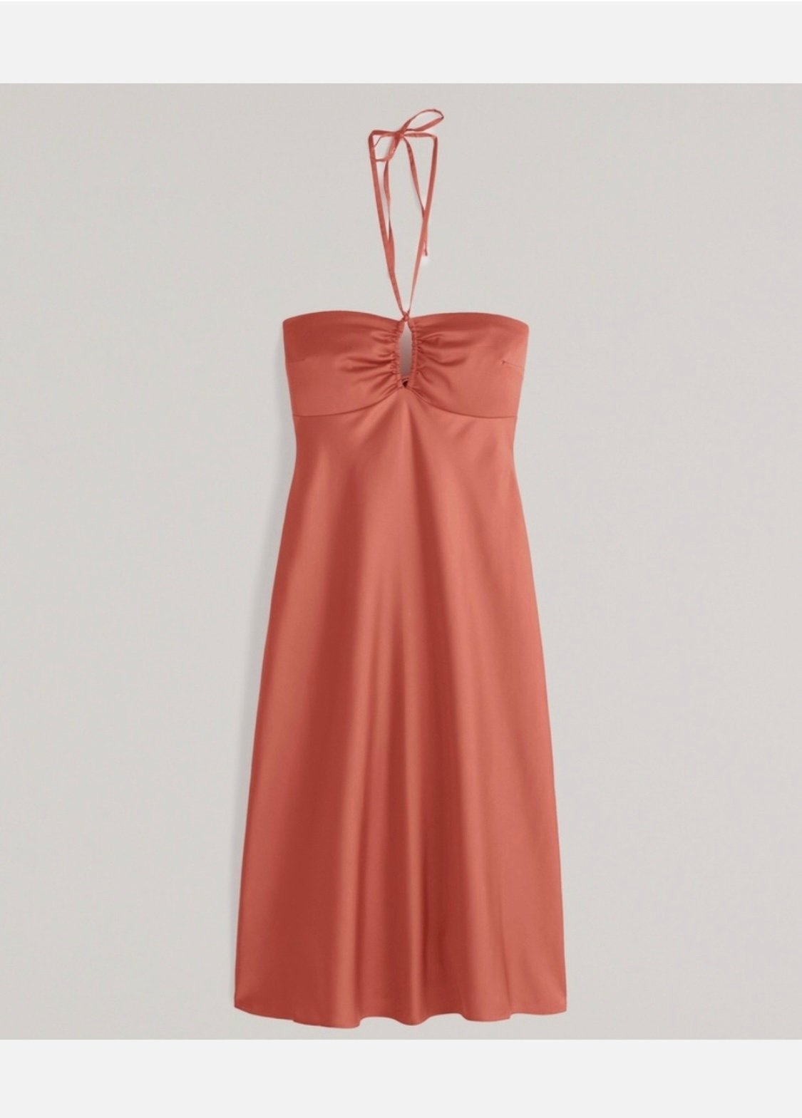 Abercrombie & Fitch Halter Satin Slip Midi Dress Size XS