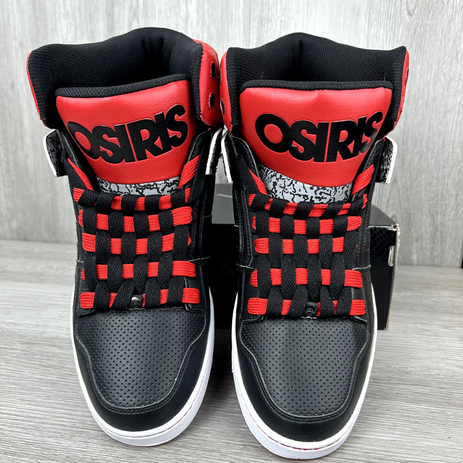 Osiris NYC 83 CLK Black Red Silver Bred Cement Sz 13 1343869