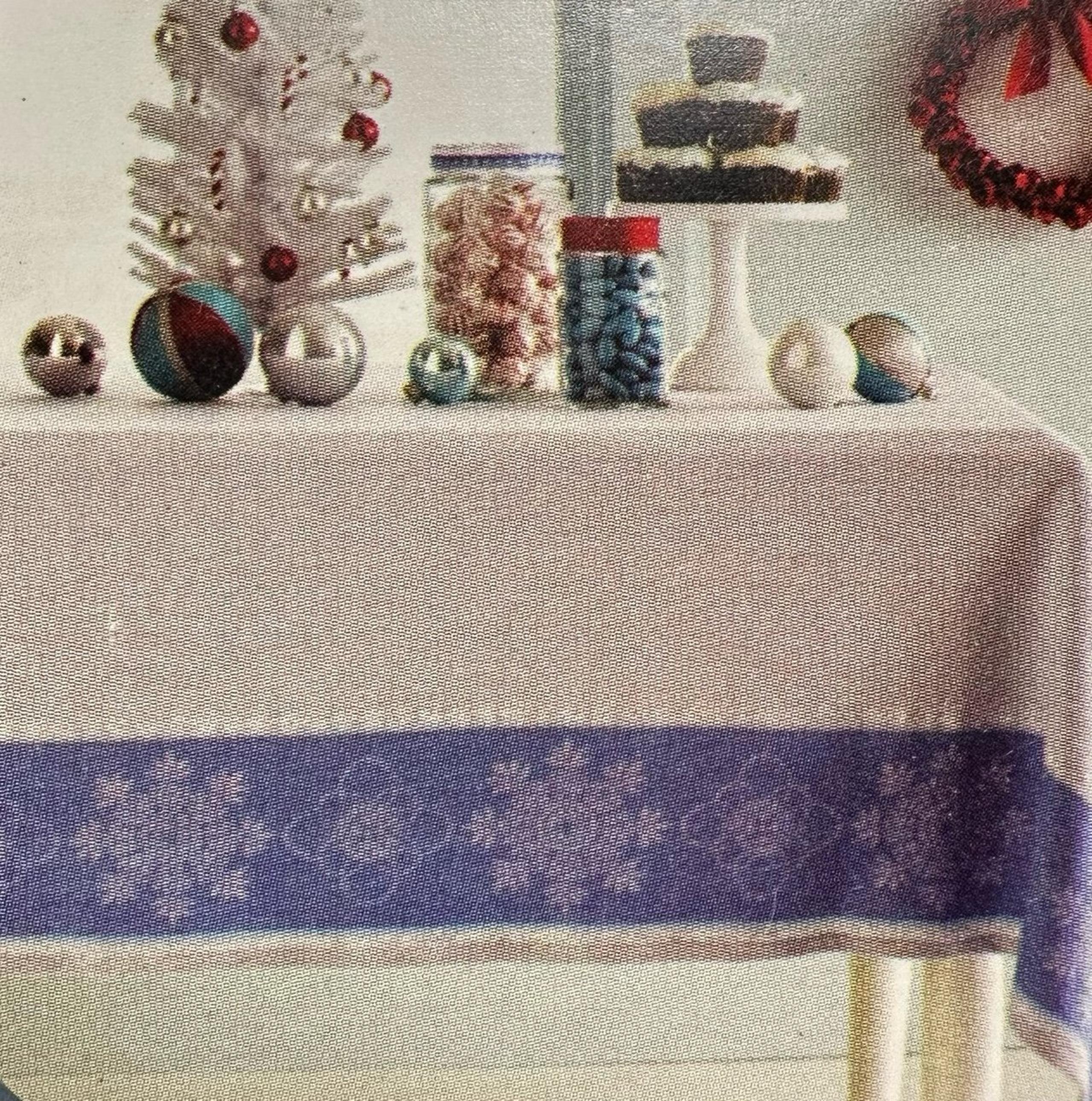Martha Stewart First Snowfall Tablecloth (60”x84”)