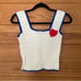 Vintage 70s crochet knit handmade heart tank top