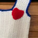 Vintage 70s crochet knit handmade heart tank top