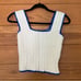 Vintage 70s crochet knit handmade heart tank top