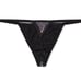 NWT Victoria's Secret Black Rhinestone Shine V-String Panty. Size Small
