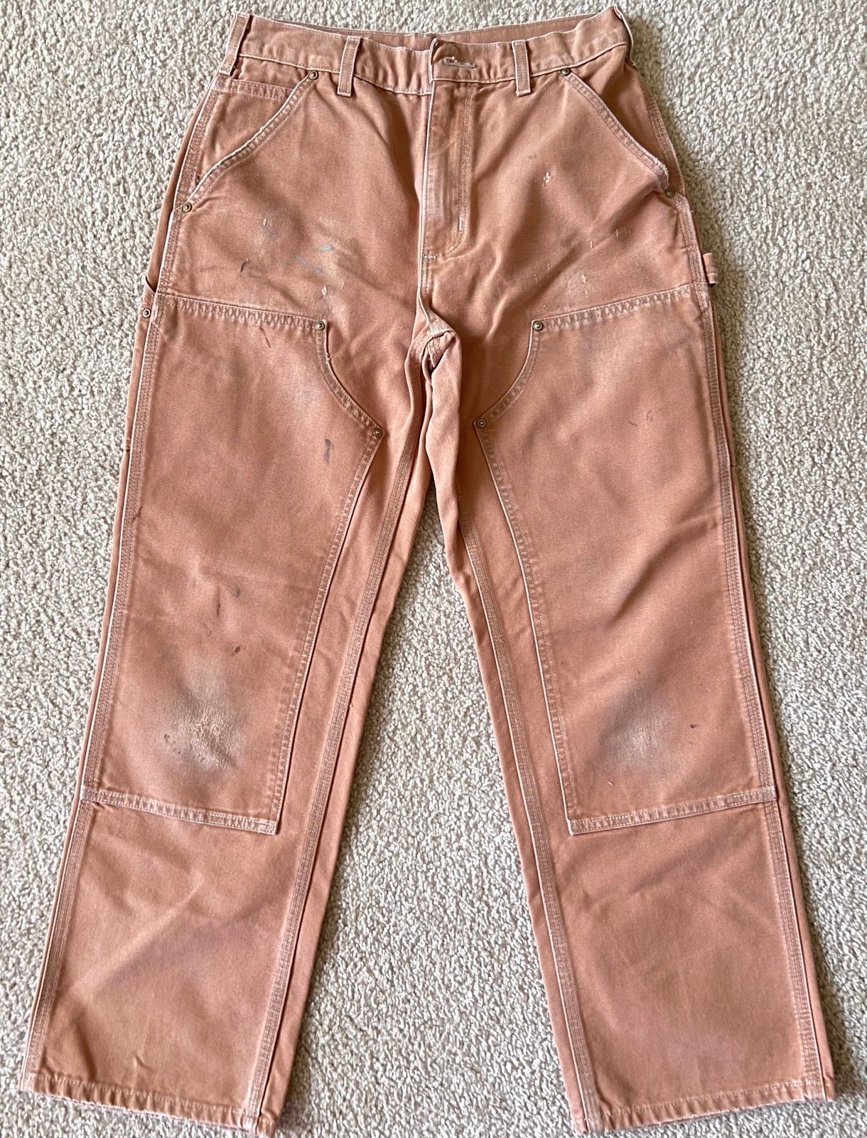 Vintage Carhartt Brown Double Knee Carpenter Pants 30x30