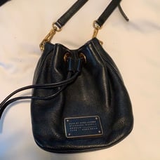 Marc Jacobs Black Leather Bucket Purse