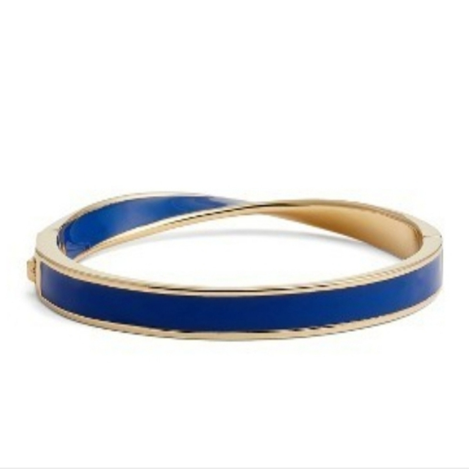 Kate Spade Blue Do The Twist Hinge Bangle Bracelet