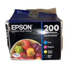 Epson 200 DURABrite Ultra Ink Standard Capacity Black & Tri-Color 4PK Read descr