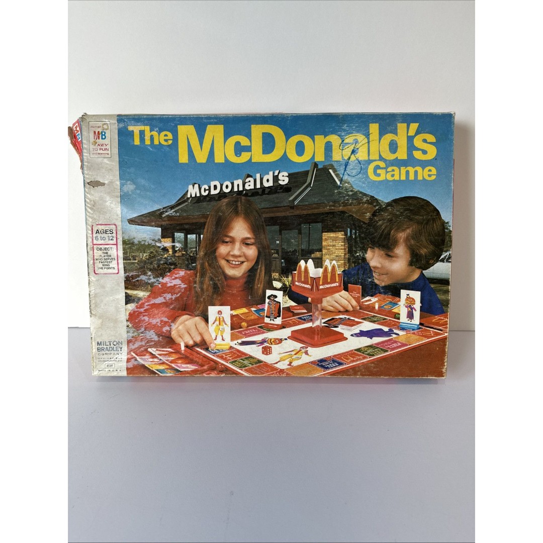 1975 McDonald’s Restaurant Board Game Milton Bradley - Missing Marble Chute