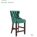 Two emerald green velvet Allegra room and joy bar s