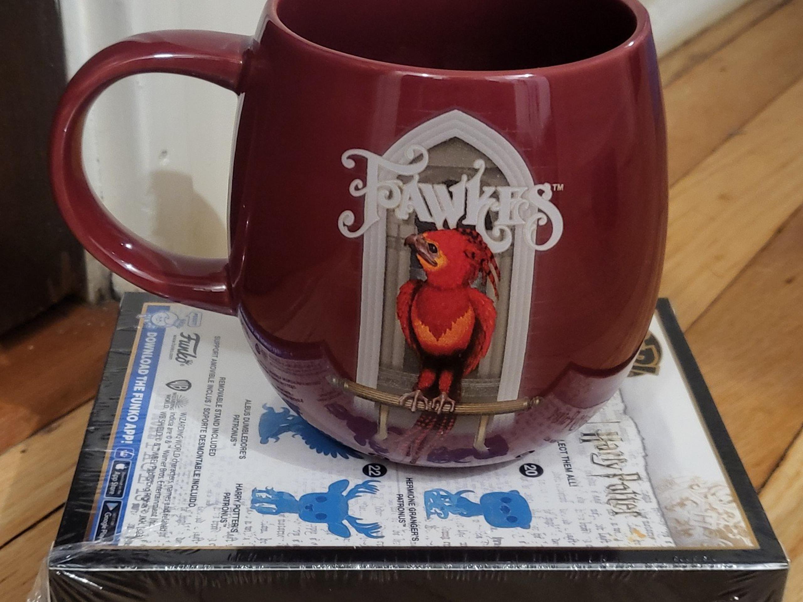 Harry Potter Fawkes Mug Ceramic Oval Shaped