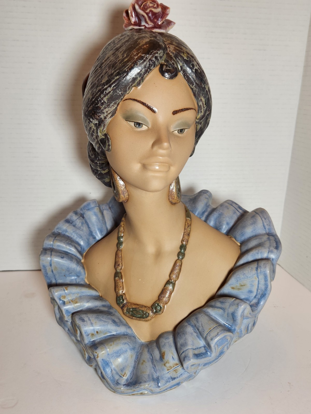 Rare LLADRO Lola Rose bust sculpture
