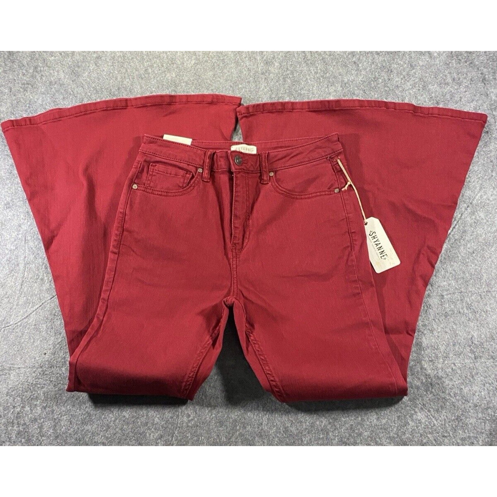 Shyanne Jeans Womens Size 32 x 32 Red Wide Flare Bootbarn Rodeo NWT