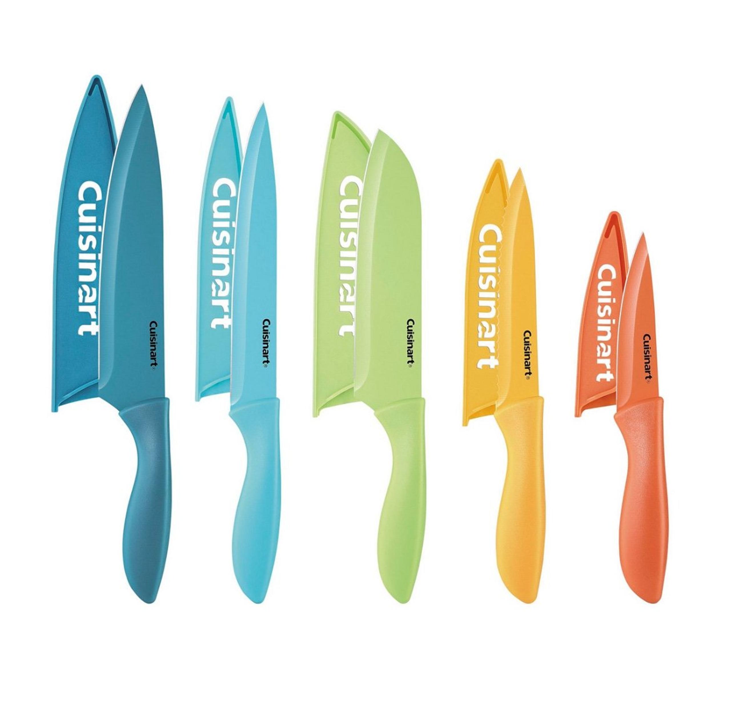 10-Pc. Seaside Ceramic-Coated Knife Set - Cuisinart