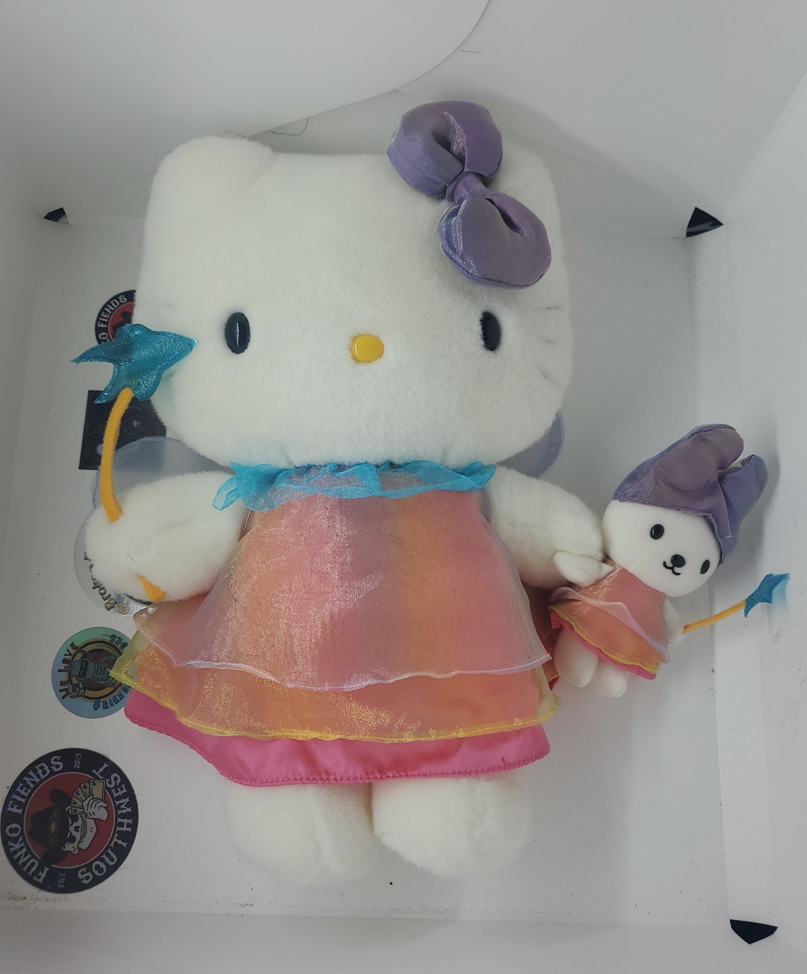 Vintage 2000 Sanrio Hello Kitty Rainbow Fairy with Cathy Plush
