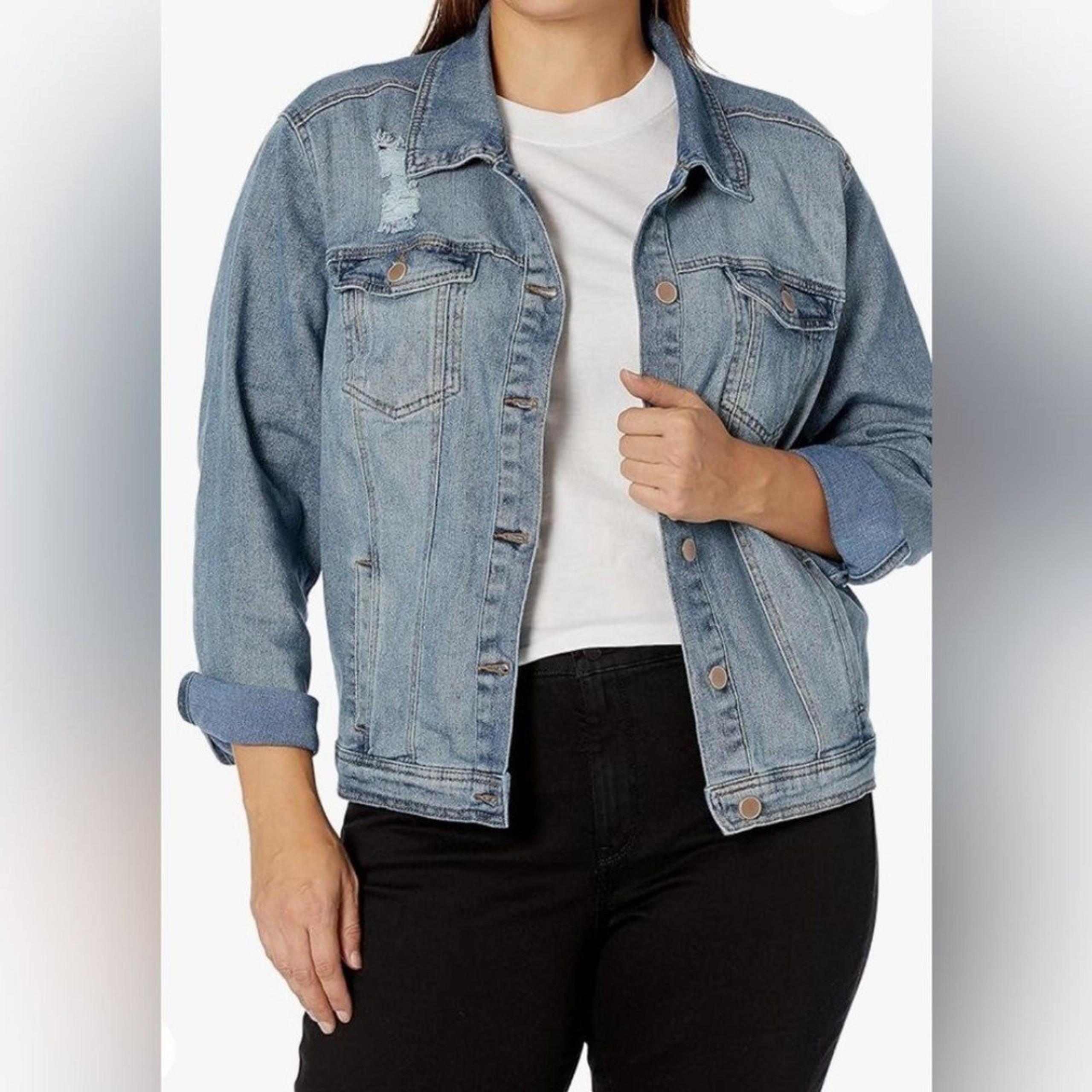 Dollhouse women’s distressed denim jacket Size 4X