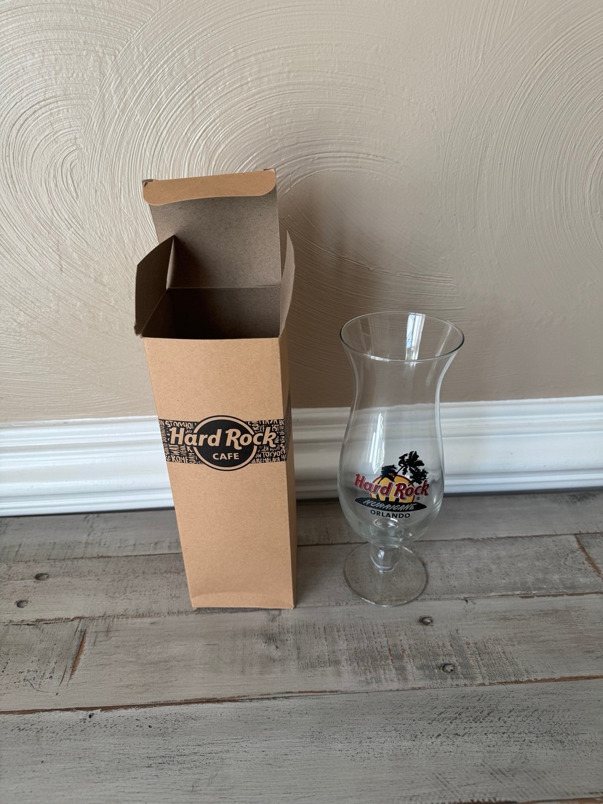 Hard Rock Cafe hurricane glass. Key West, Florida. New in box
