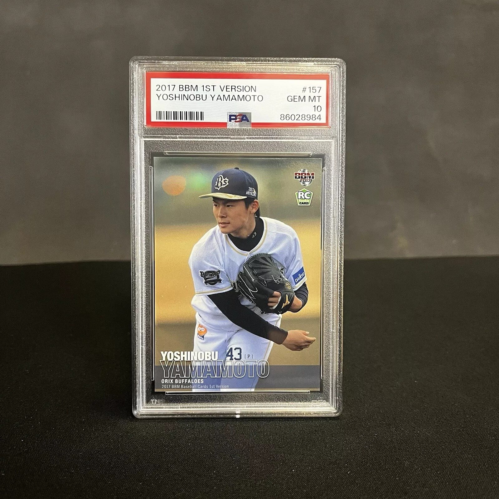 Yoshinobu Yamamoto Rookie RC PSA 10 2017 BBM 1st Dodgers