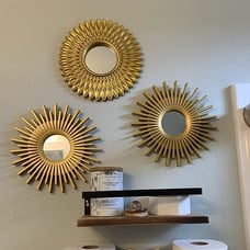 Gold Mirrors for Wall Pack of 3 Wall Mirrors for Room Decor & Home Decor