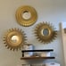 Gold Mirrors for Wall Pack of 3 Wall Mirrors for Room Decor & Home Decor