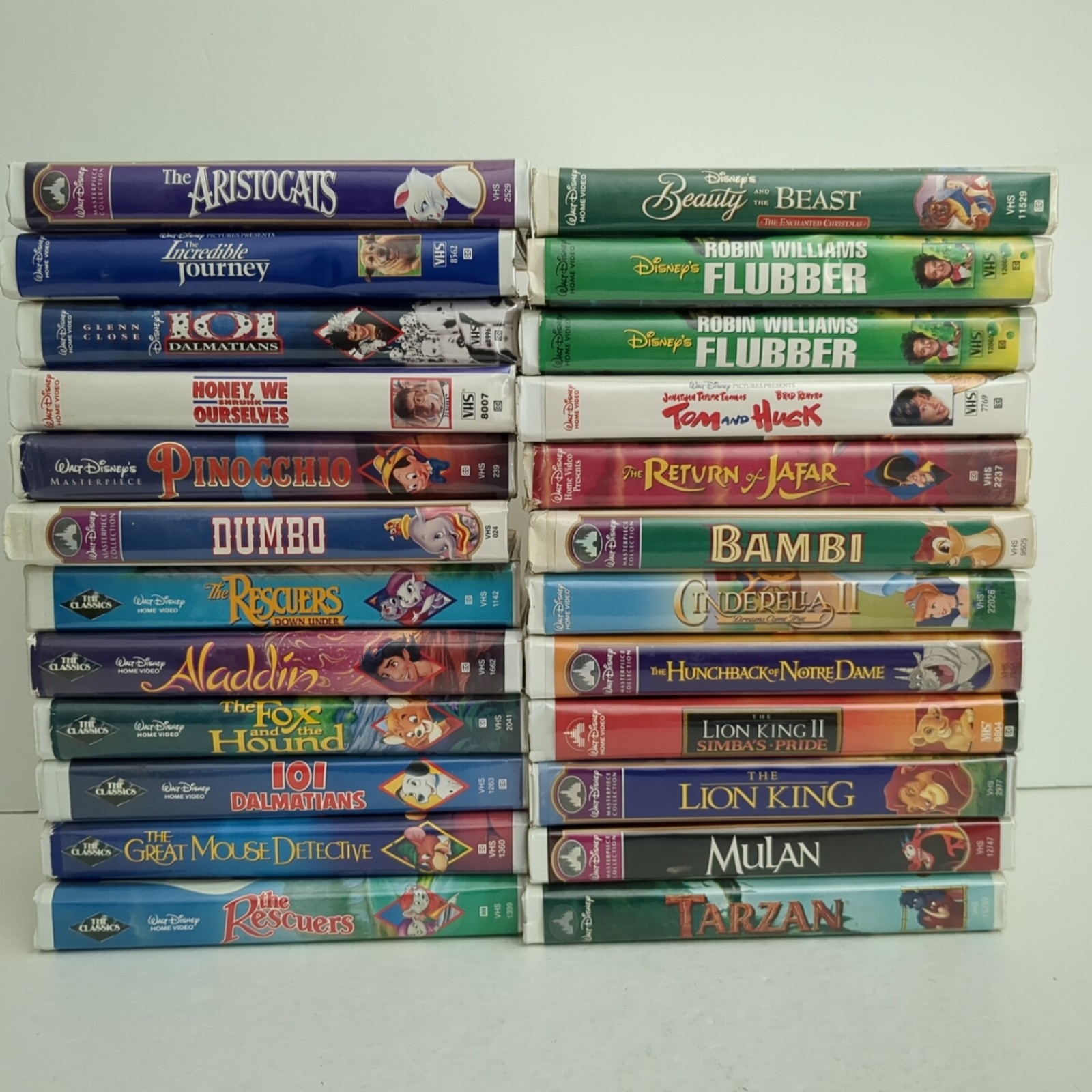 Disney VHS Cassette Tape Family Movie Lot Of 24 Vintage Clamshell Black Diamond