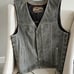 Mens Papas Leather Oklahoma Chaps.Distressed Gray. Size Small