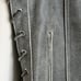 Mens Papas Leather Oklahoma Chaps.Distressed Gray. Size Small