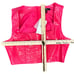 7 For All Mankind Hot Pink Croco Embossed Corset Crop Top Shorts Set M NEW Tags