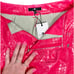 7 For All Mankind Hot Pink Croco Embossed Corset Crop Top Shorts Set M NEW Tags