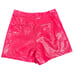 7 For All Mankind Hot Pink Croco Embossed Corset Crop Top Shorts Set M NEW Tags