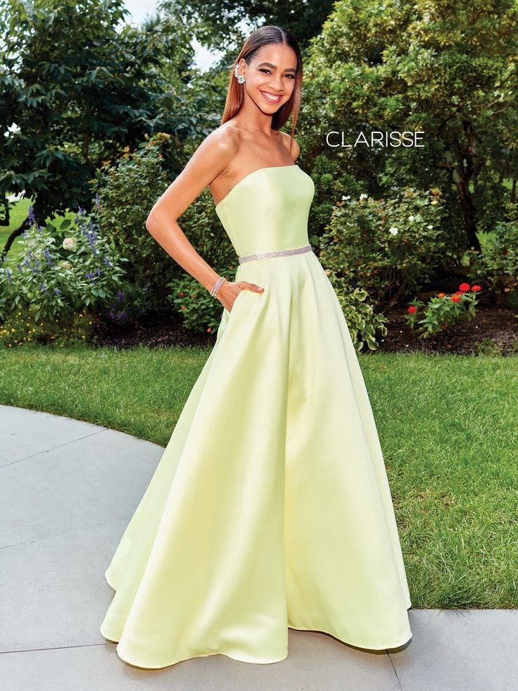 Clarisse strapless prom dress