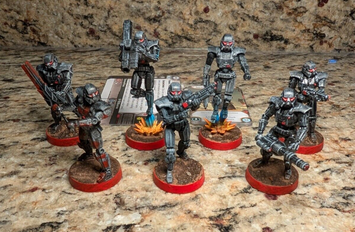 Star Wars Legion Miniatures Dark Troopers - 7 Figures Pro Painted Magnetized