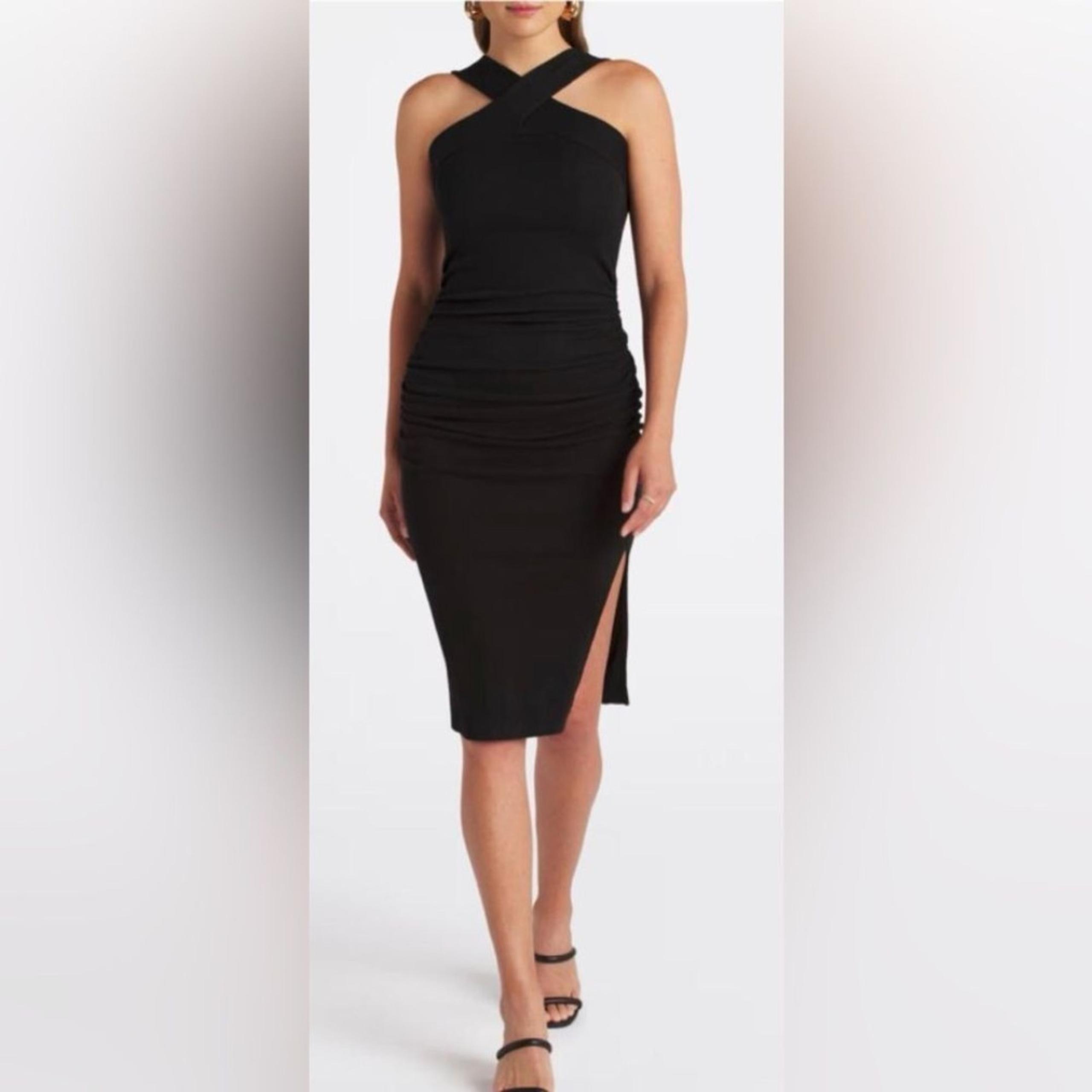 Michael Stars Opaline Dress Ultra Rib in Black