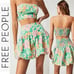 Free People Lula Bubble Skirt Set XL Multicolor Floral 2-Piece Summer Outfit