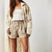 Free People Billie Chino Shorts - Size 10 - Almond Milk (color) - NWOT