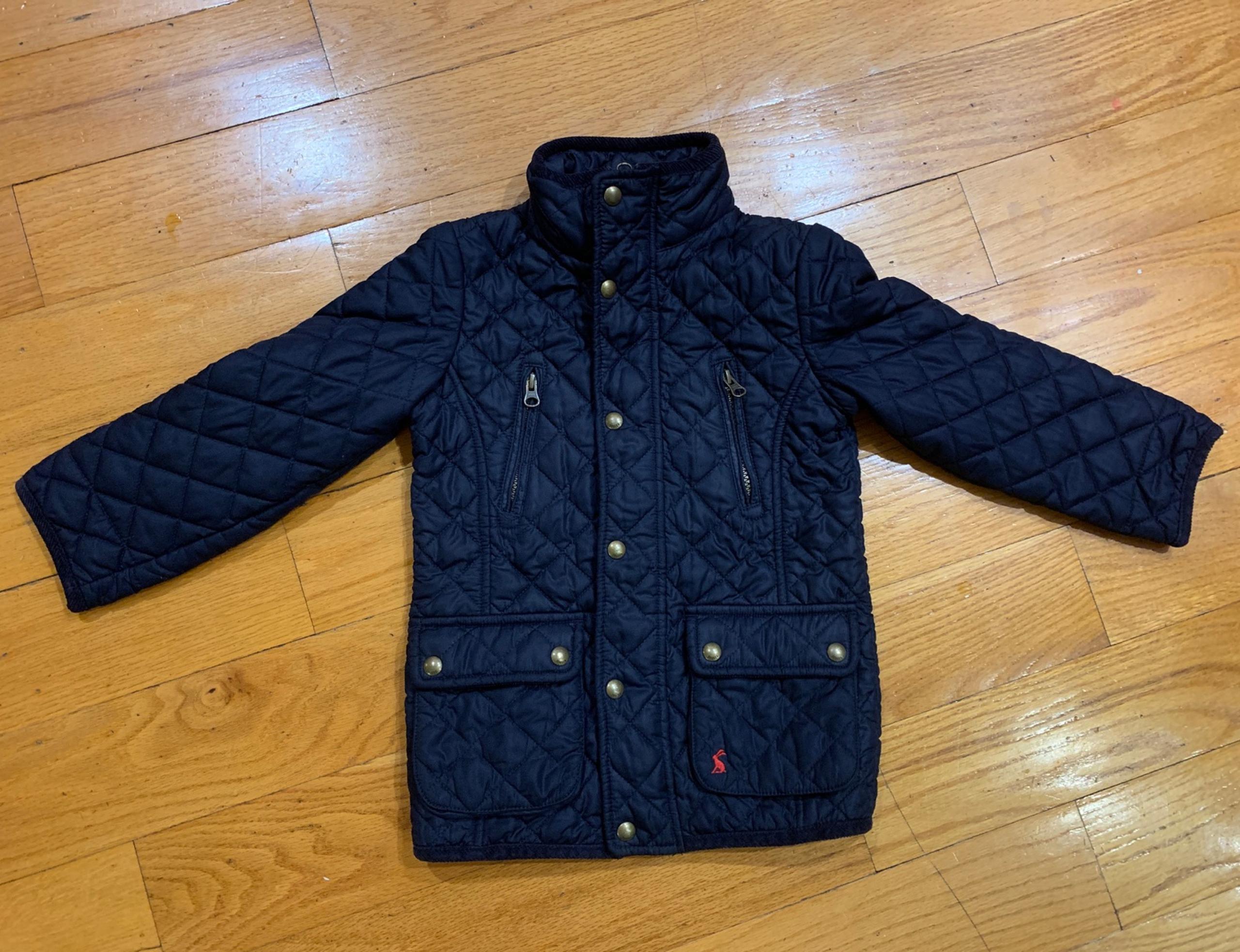 Joules quilted navy boys jacket size 5