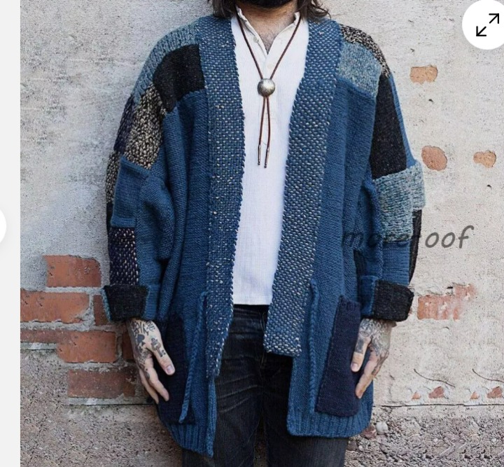 Ethnic Retro Knitwear Cardigan Robe Coats Overcoat Men Women Short/Long