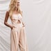 Free People Marbella Linen Cutout One Piece Jumpsuit Wide Leg