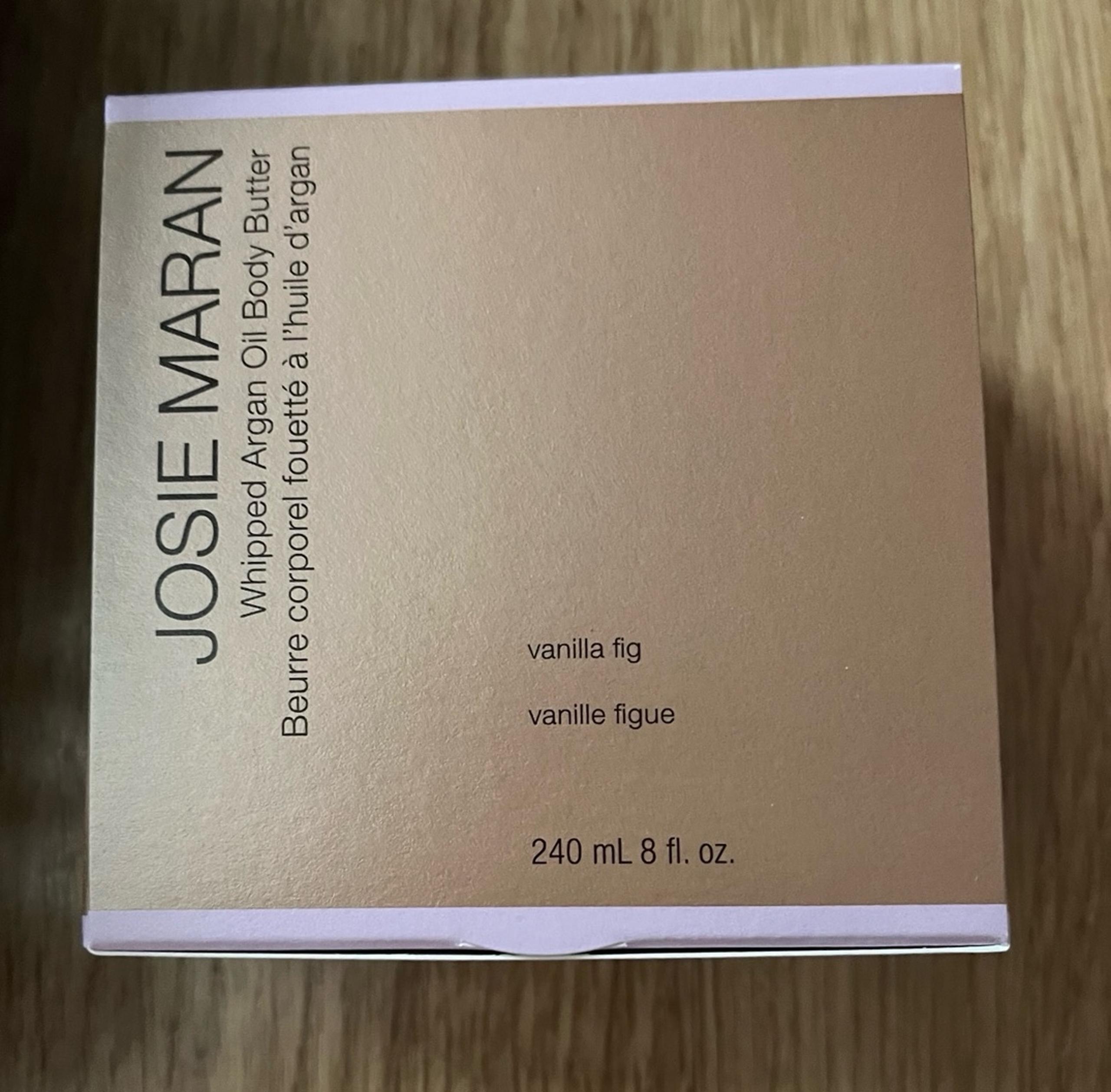JOSIE MARAN Whipped Argan Oil Body Butter Vanilla Fig NEW