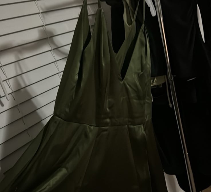 Davids Bridal Green Bridesmaid dress