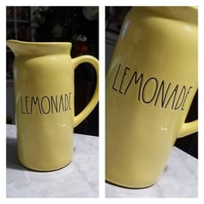 Rae Dunn Yellow Black Lemonade Pitcher or use as a vase