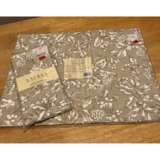Ralph Lauren Holly Pinecones 4 Placemats & 4 Napkins Christmas Gold White NEW