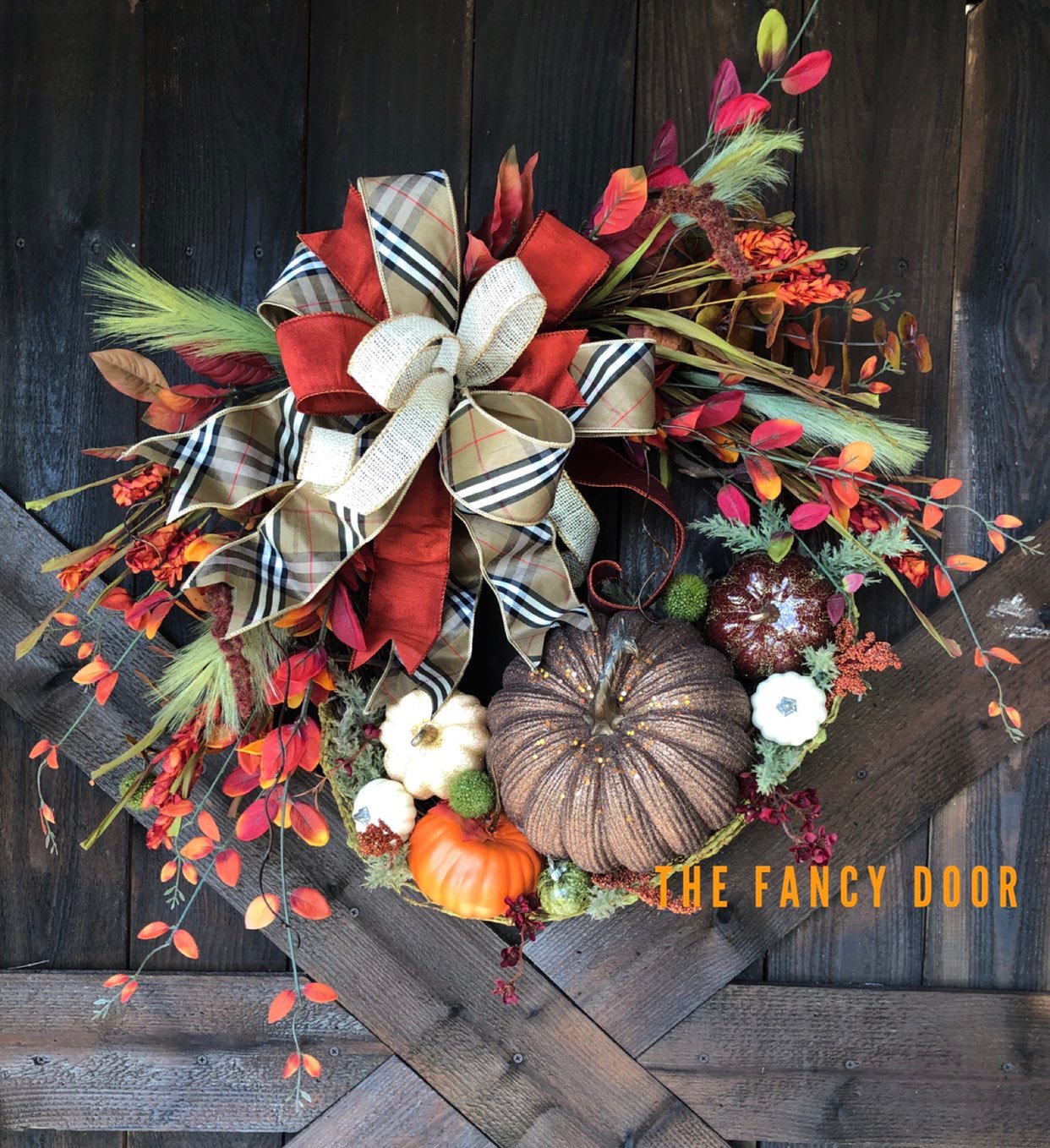 fall wreath, fall home decor, pumpkin wreath, autumn wreath, boutique style home