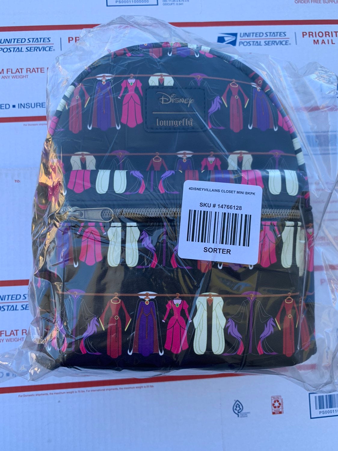 Disney Loungefly villains dresses closet backpack